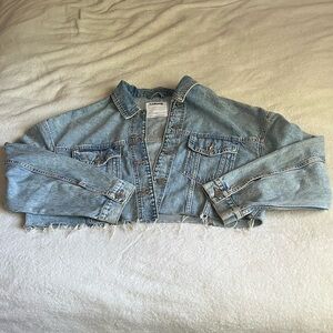 Garage Light Blue Cropped Jean Jacket
